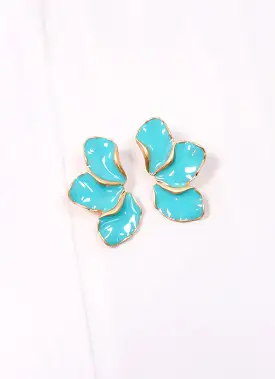 Vaughn Petal Fan Earring Turquoise