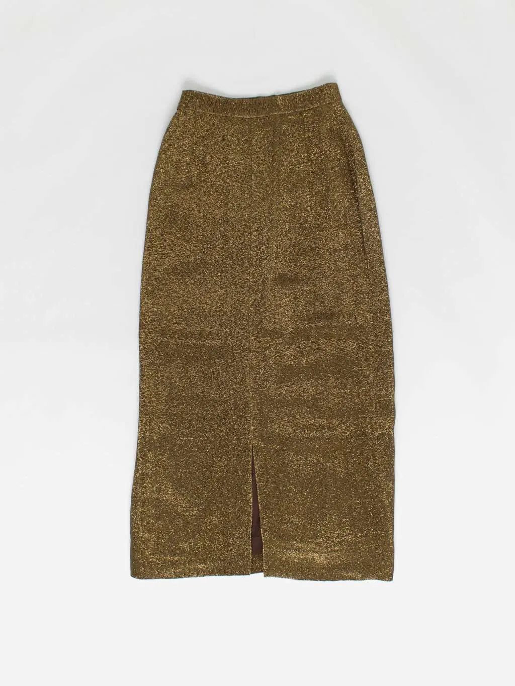 Vintage gold lurex maxi skirt – Small