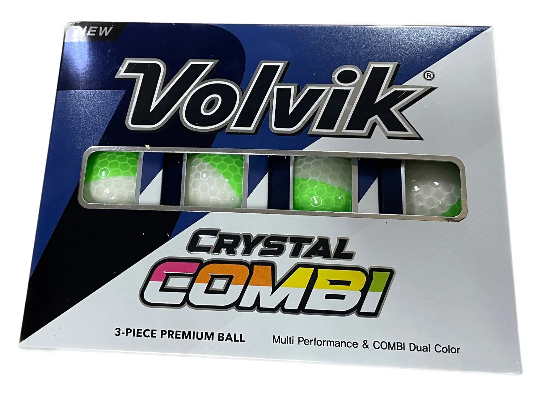 Volvik Crystal Combi Split Colored Golf Balls