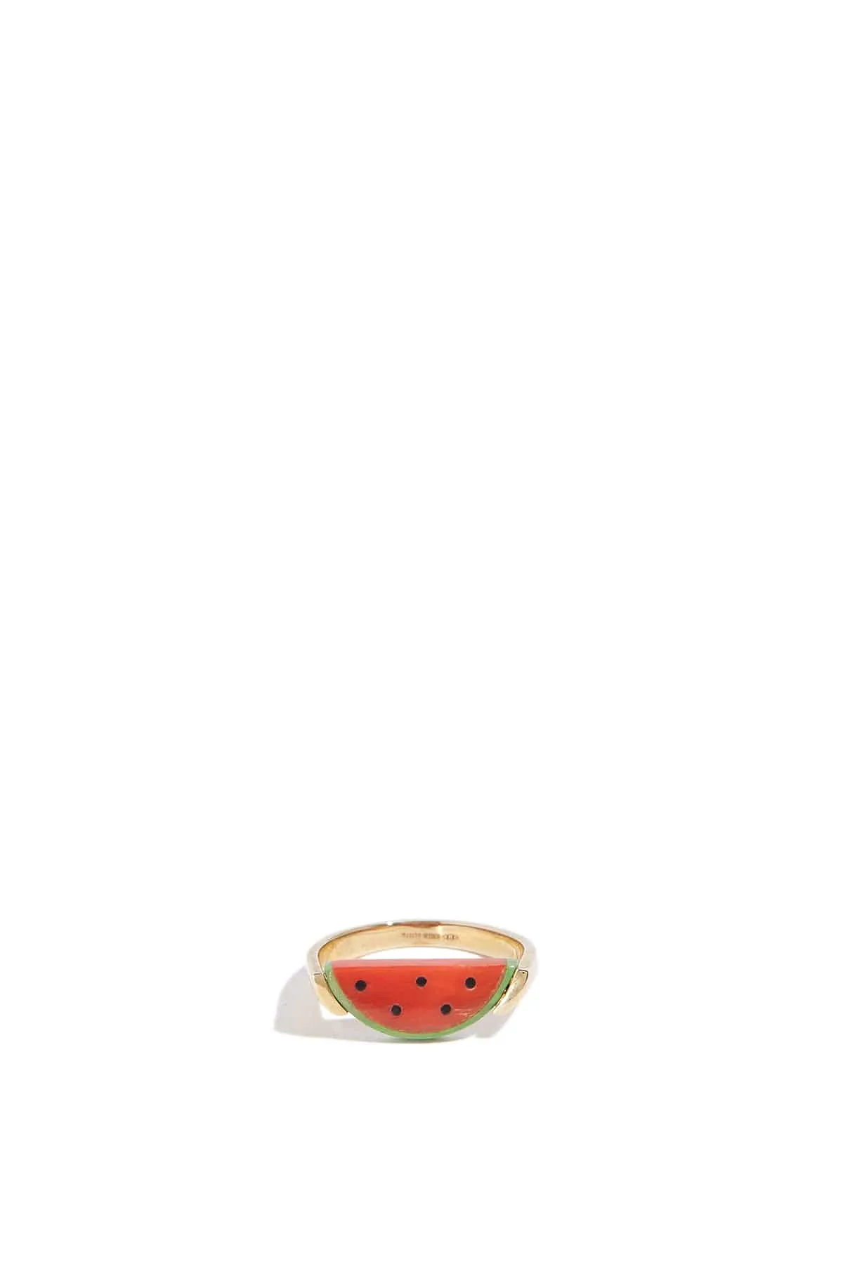 Watermelon Ring in Yellow Gold