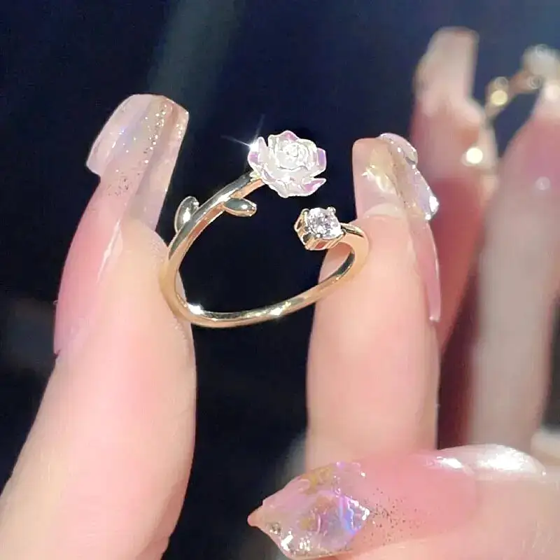 White Botanical Rings