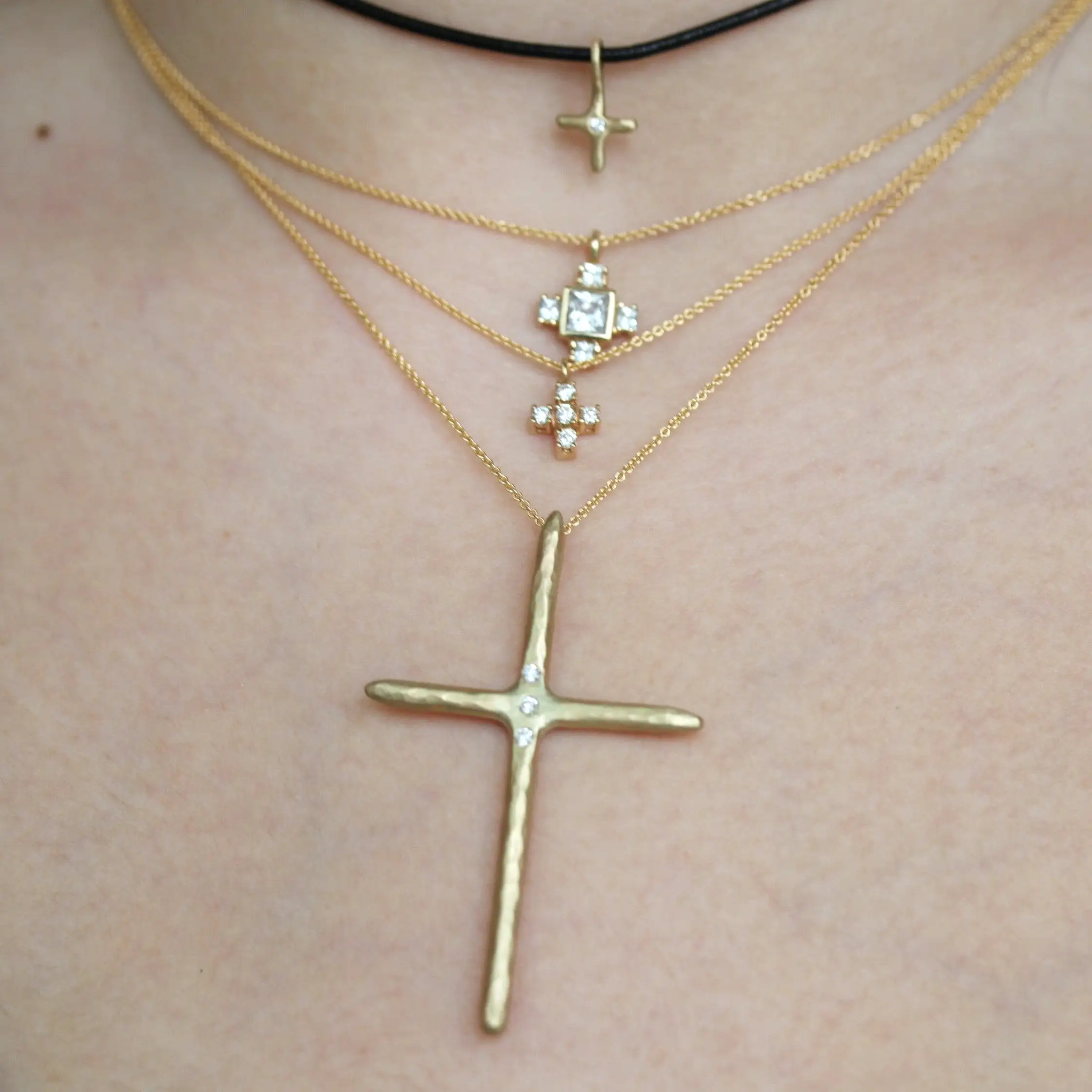 White Sapphire Byzantine Cross