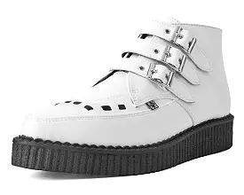 White TUKskin 3-Buckle Boot