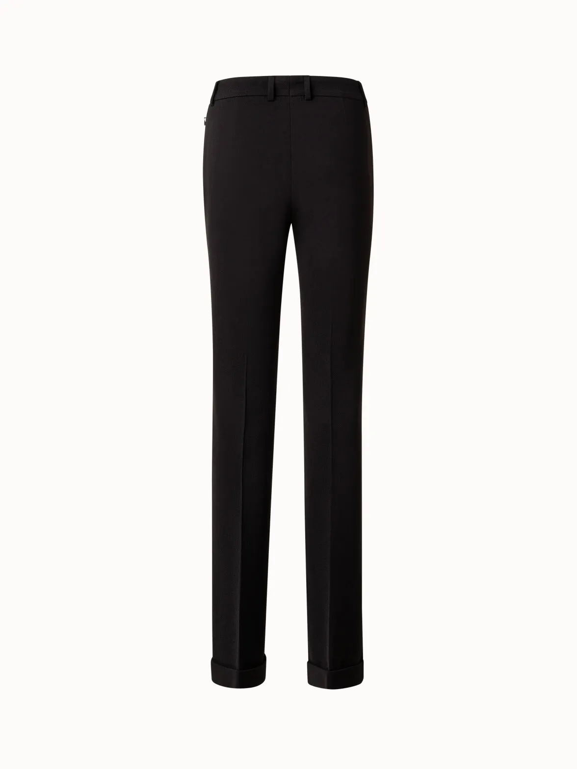 Wool Stretch Double-Face Bootcut Pants