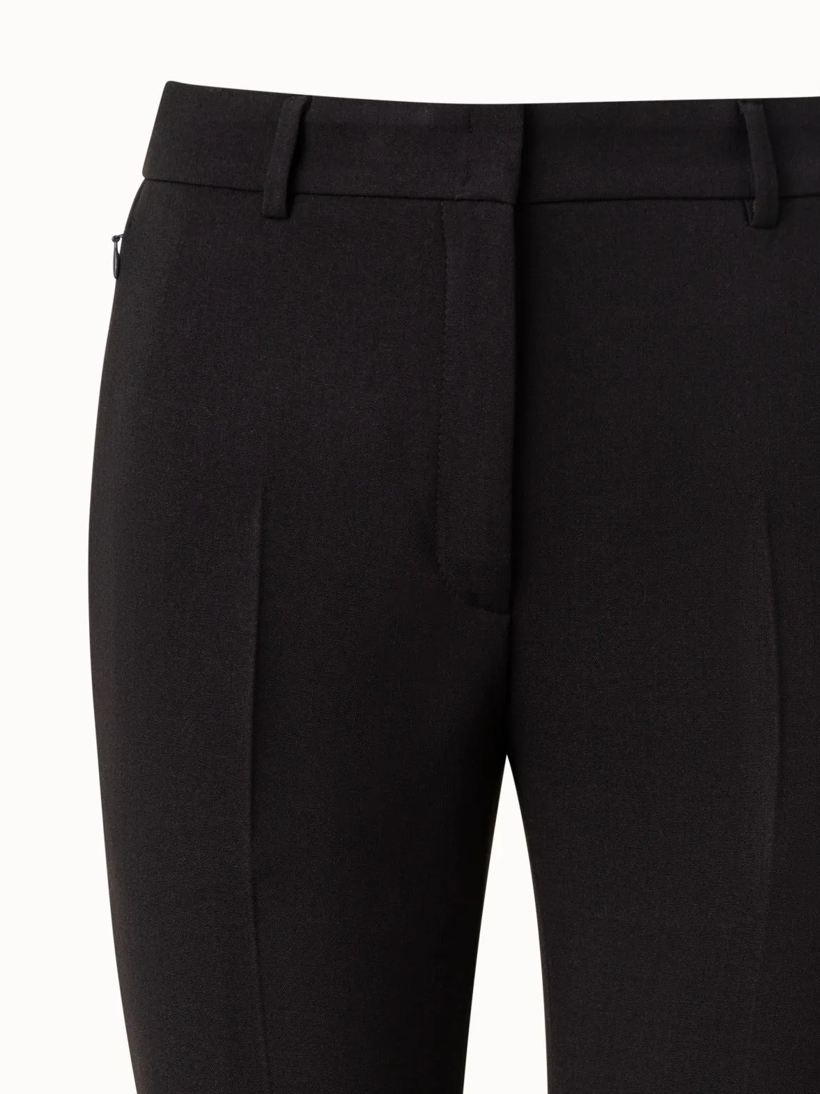 Wool Stretch Double-Face Bootcut Pants